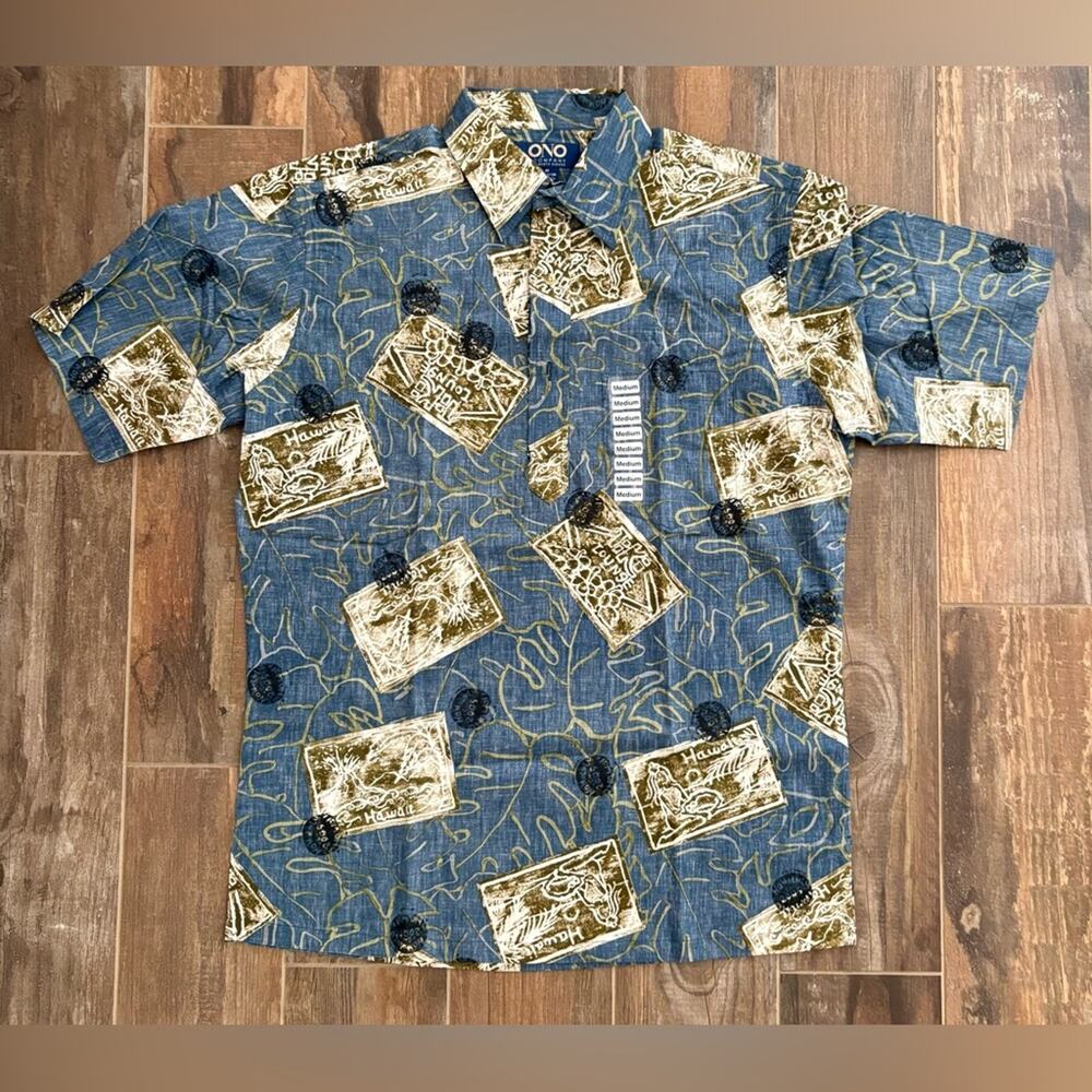 Ono By Liberty House‎ Vintage Short Sleeve Popover Aloha Hawaiian Shirt Medium